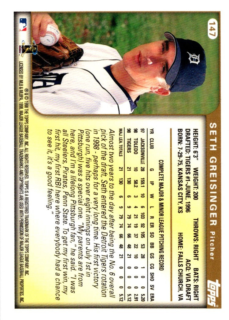 1999 Topps Seth Greisinger