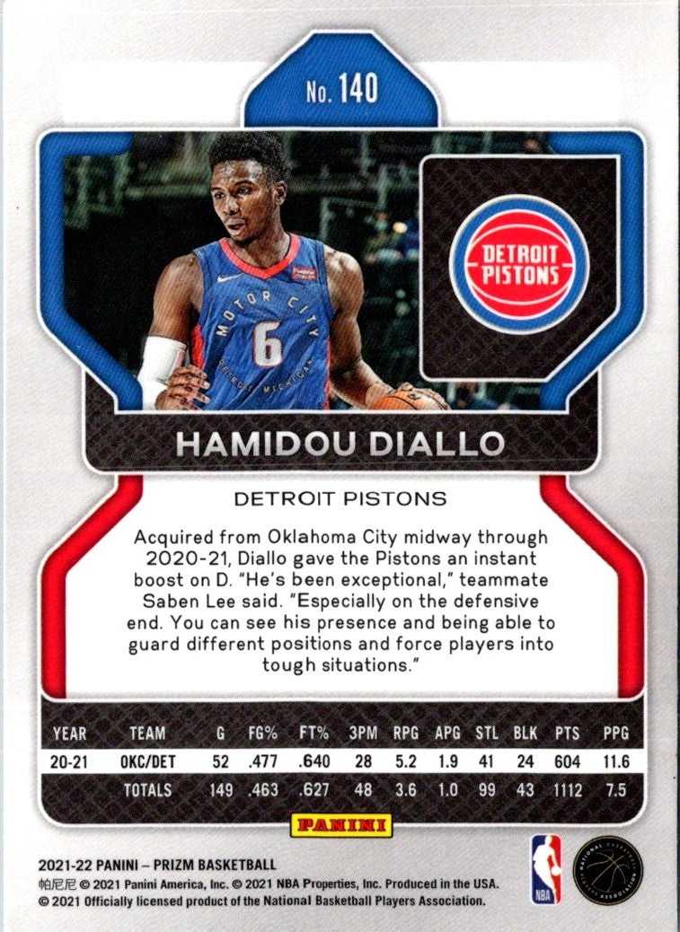 2021 Panini Prizm Blue Hamidou Diallo