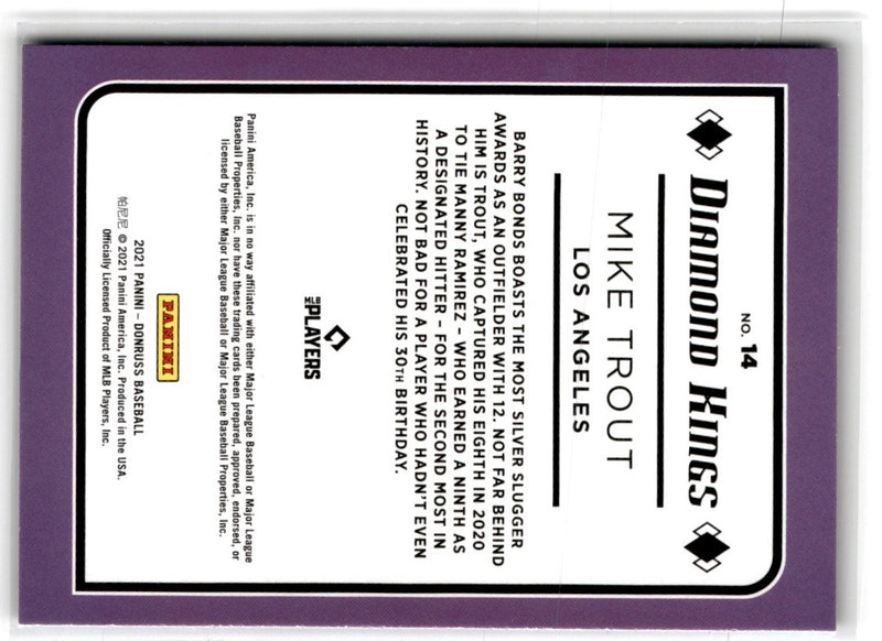 2021 Donruss Blue Mike Trout