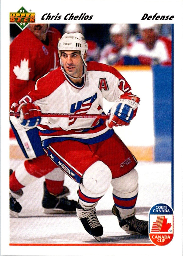 1991 Upper Deck French Chris Chelios #37A