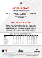 2022 Topps Gallery Josh Lowe #16 Rookie