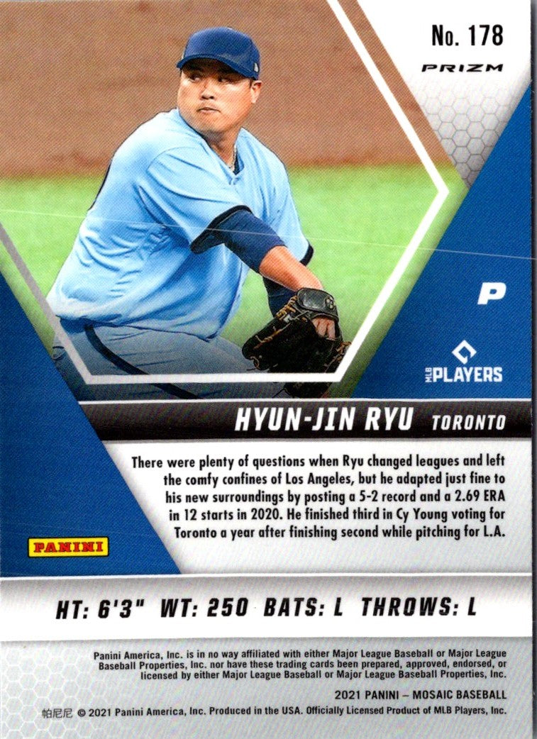 2021 Panini Mosaic Pink Camo Hyun-Jin Ryu