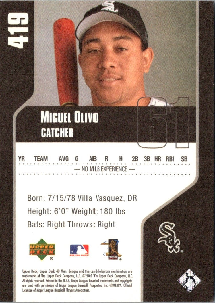 2002 Upper Deck 40-Man Miguel Olivo