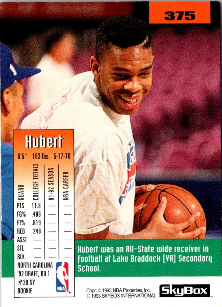 1992 SkyBox Hubert Davis