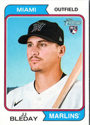 2023 Topps Heritage Chrome Blue Sparkle Refractor JJ Bleday