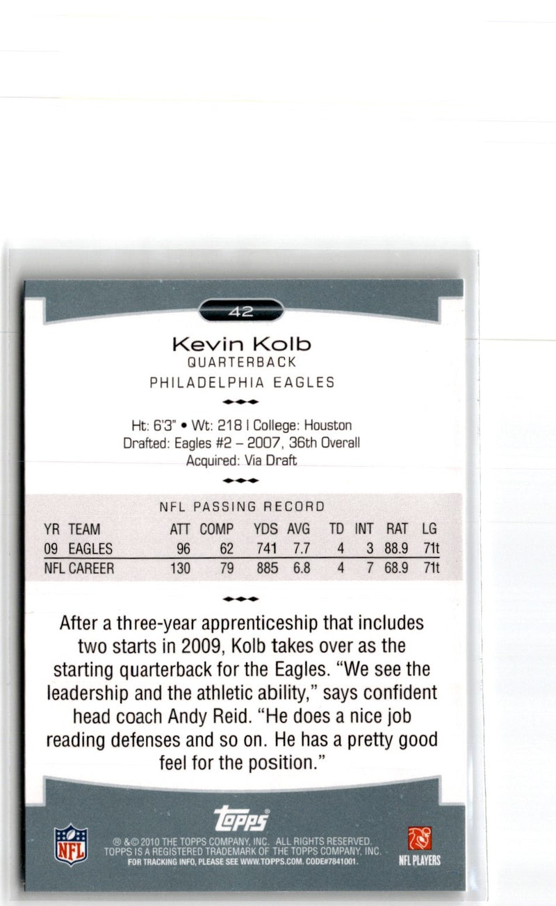 2010 Topps Platinum Kevin Kolb