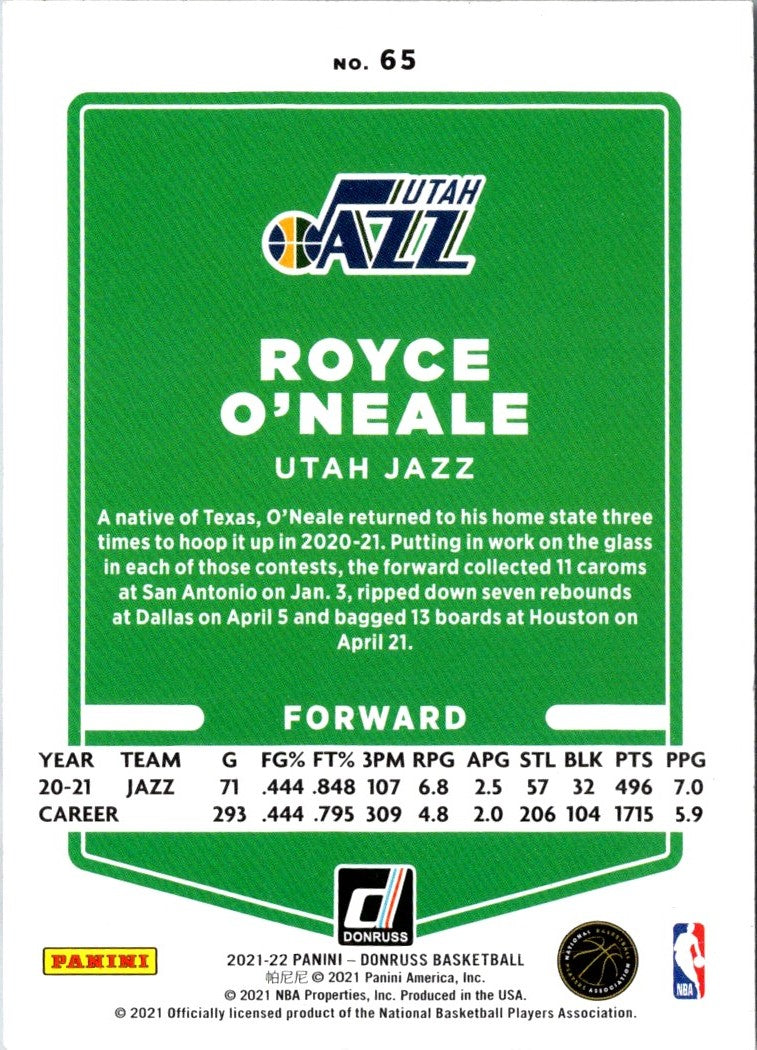 2021 Donruss Royce O'Neale