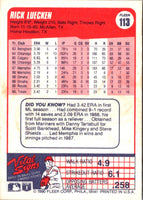 1990 Fleer Rick Luecken #113 Rookie