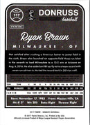 2017 Donruss Ryan Braun