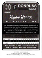 2017 Donruss Ryan Braun #117