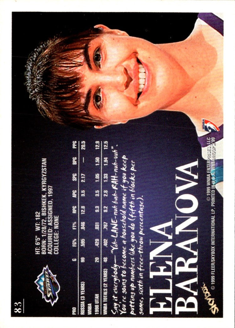 1999 Hoops WNBA Elena Baranova