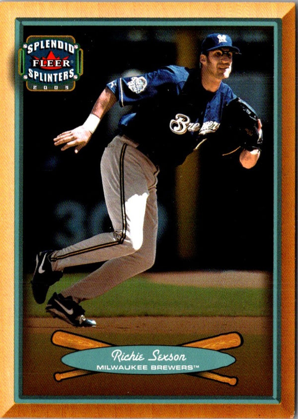 2003 Fleer Splendid Splinters Richie Sexson #85