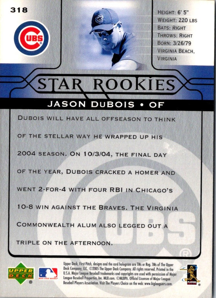 2005 Upper Deck First Pitch Jason DuBois