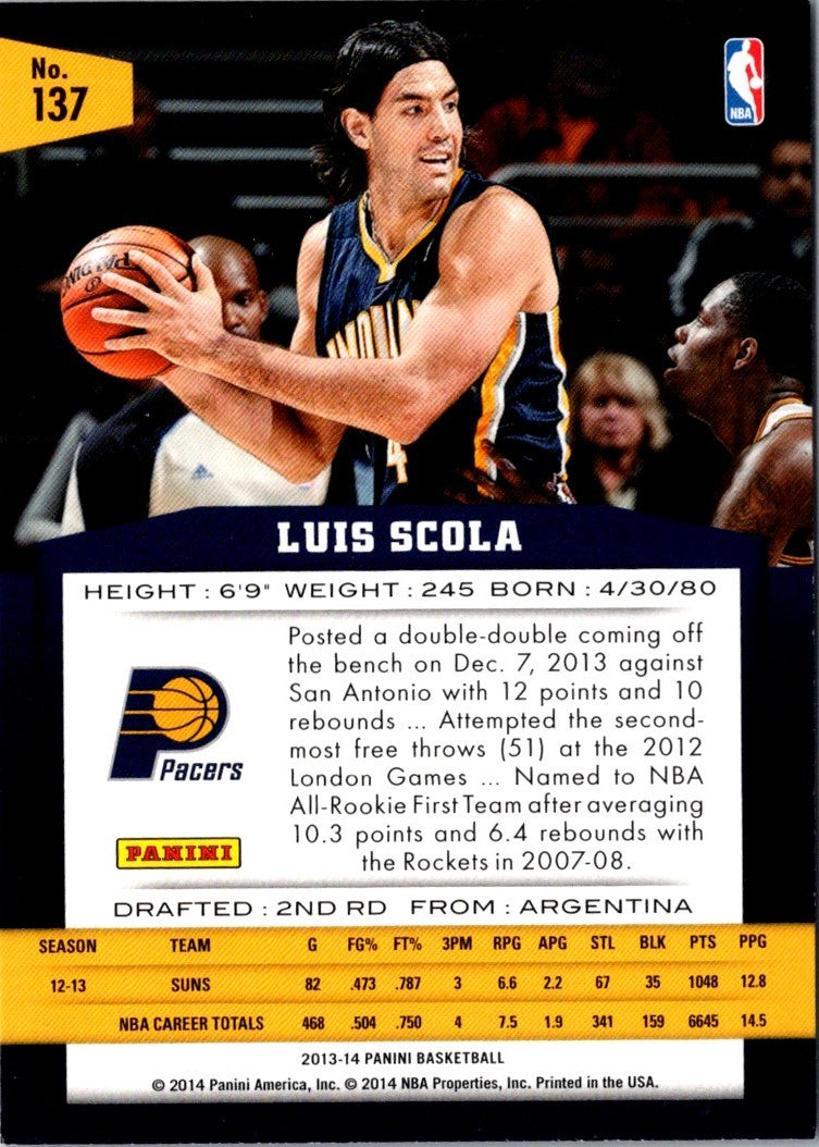 2013 Panini Luis Scola