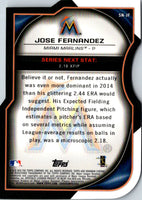 2015 Bowman Chrome Series Next Die Cuts Jose Fernandez #SN-JF