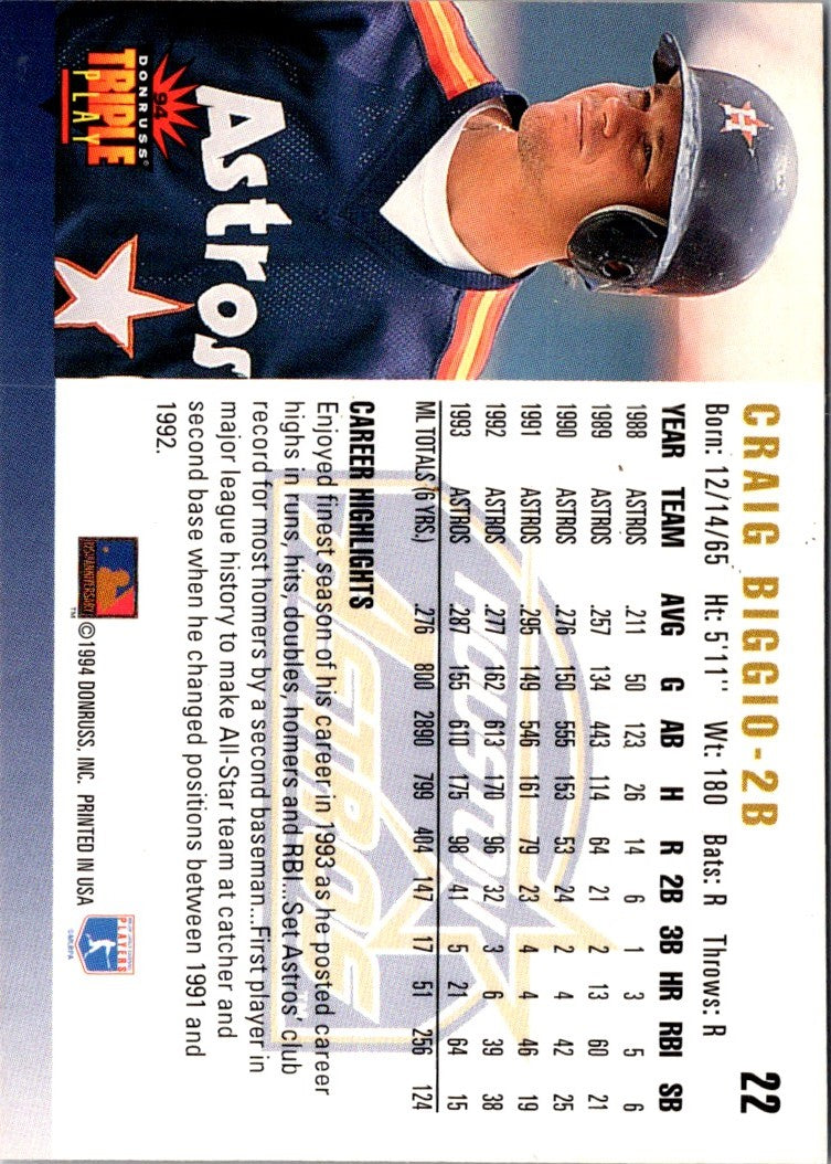 1994 Triple Play Craig Biggio