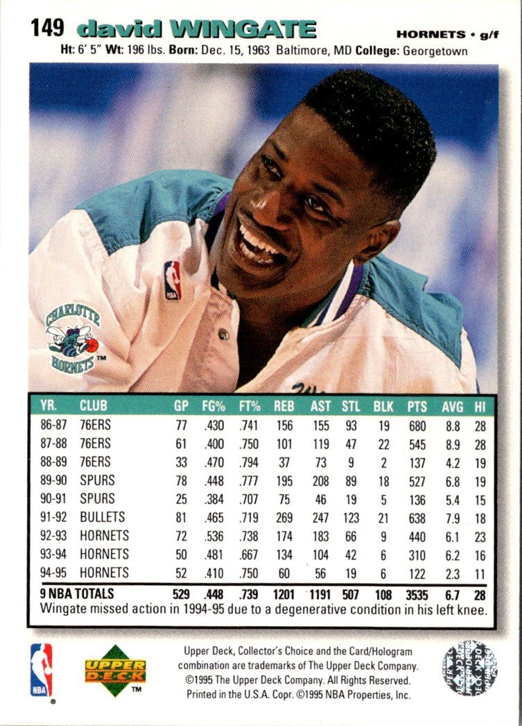1995 Collector's Choice Stickers Charlotte Hornets