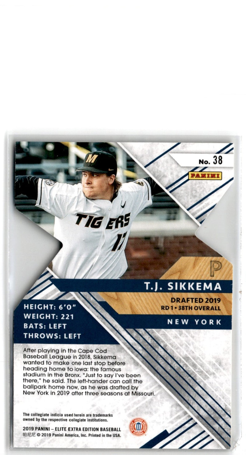 2019 Panini Elite Extra Edition T.J. Sikkema