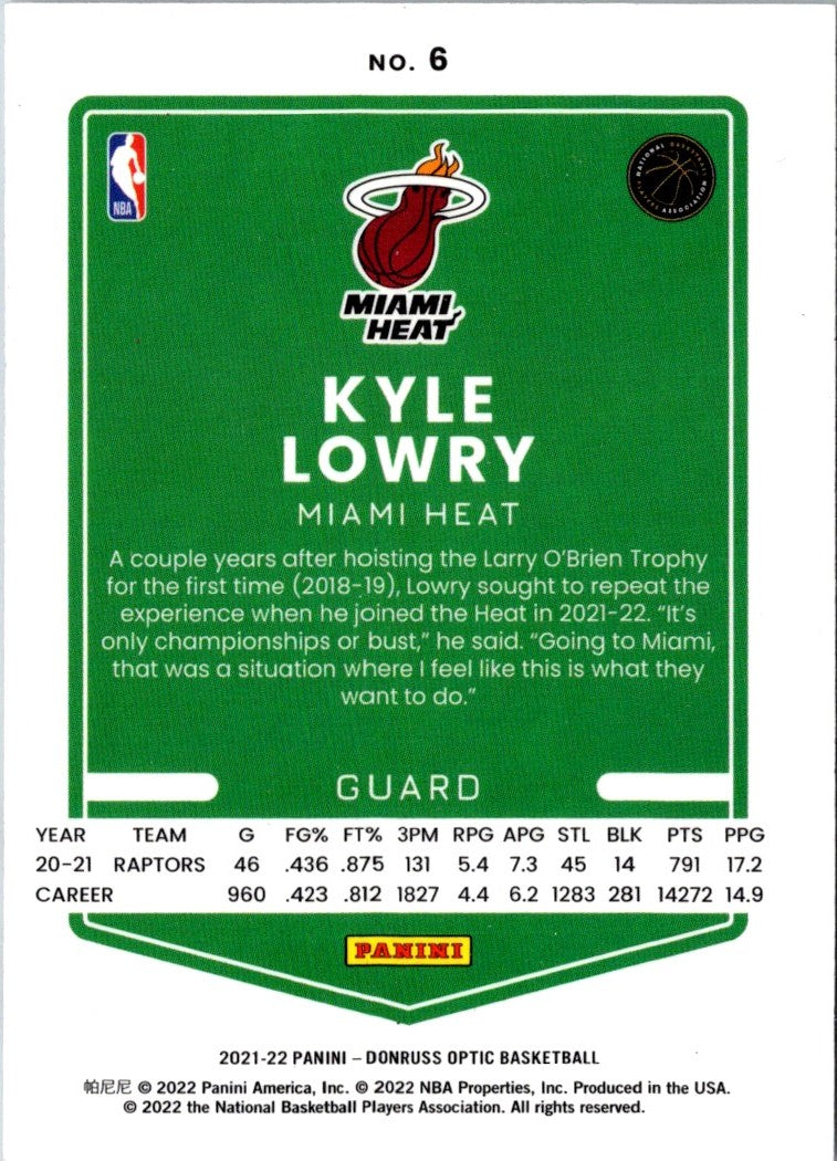 2021 Donruss Optic Kyle Lowry