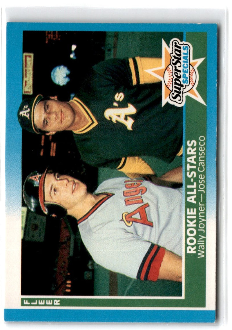 1987 Fleer Wally Joyner/Jose Canseco