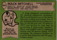 1978 Topps Mack Mitchell #204
