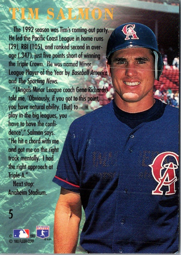 1994 Fleer Tim Salmon A.L. Rookie of the Year Tim Salmon