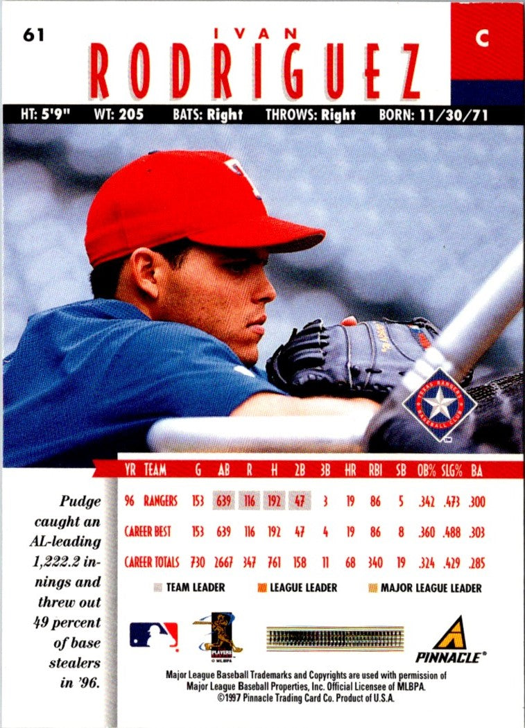 1997 New Pinnacle Ivan Rodriguez