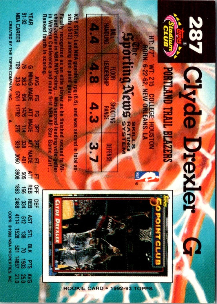 1992 Stadium Club Clyde Drexler