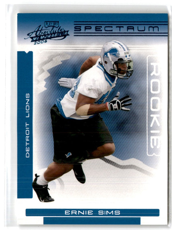 2006 Playoff Absolute Memorabilia Spectrum Blue Ernie Sims #185 059/250