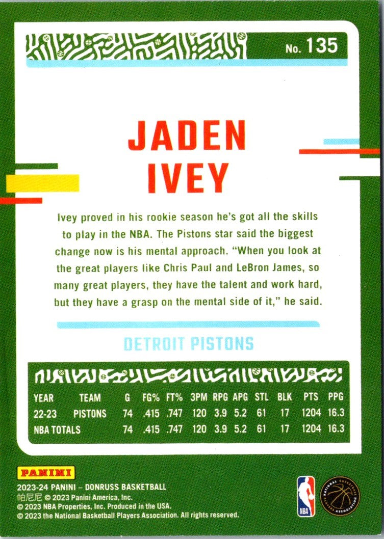 2023 Donruss Jaden Ivey