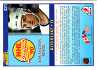 1990 Score Rob Blake #421 Rookie