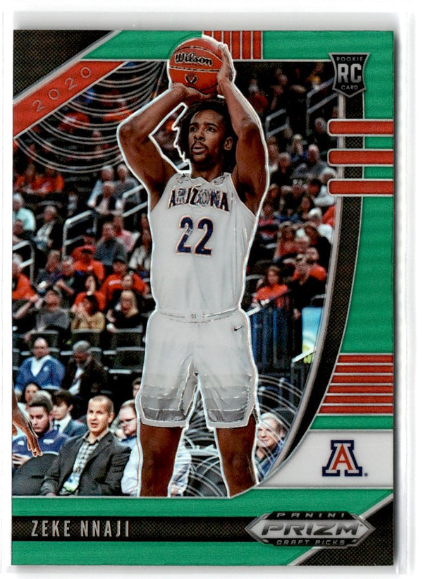 2020 Panini Prizm Draft Picks Collegiate Green Zeke Nnaji #34