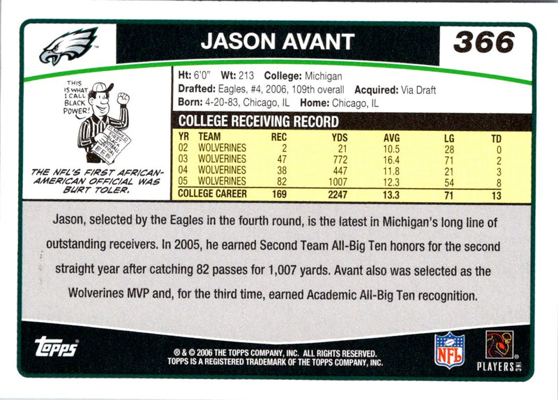 2006 Topps Jason Avant