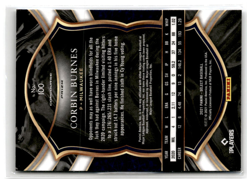 2021 Panini Corbin Burnes