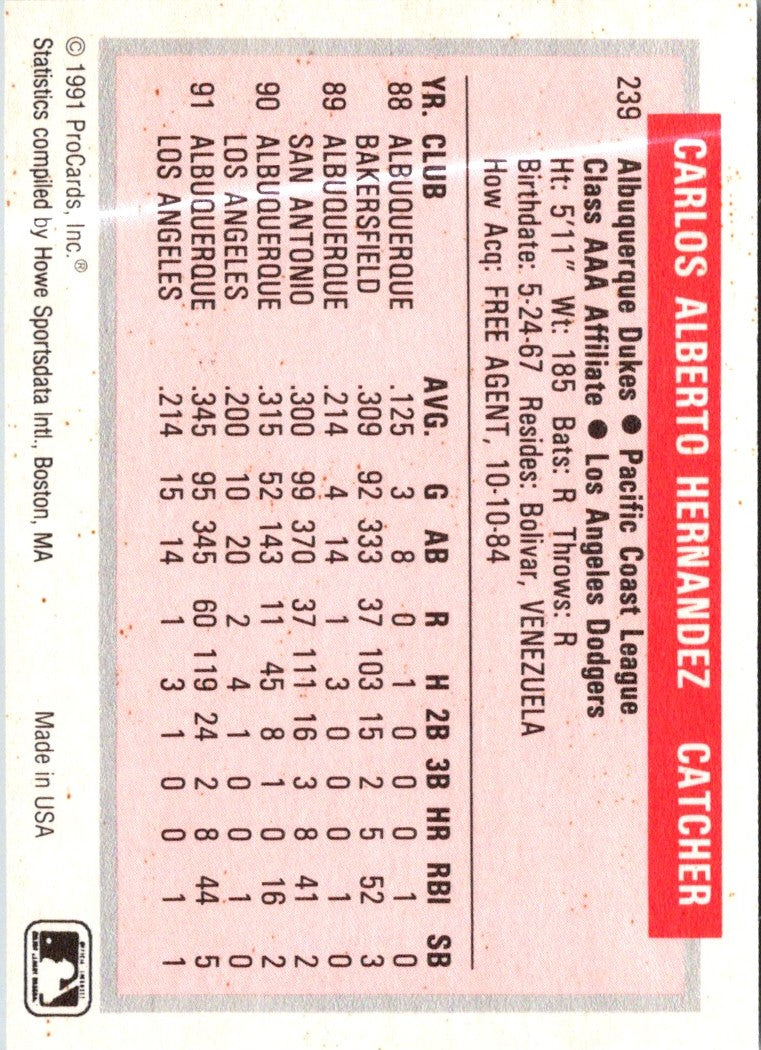 1991 ProCards Carlos Hernandez