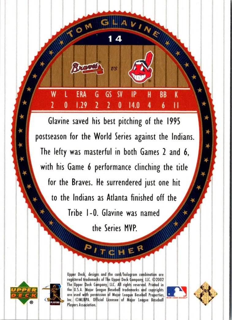 2002 Upper Deck World Series Heroes Tom Glavine