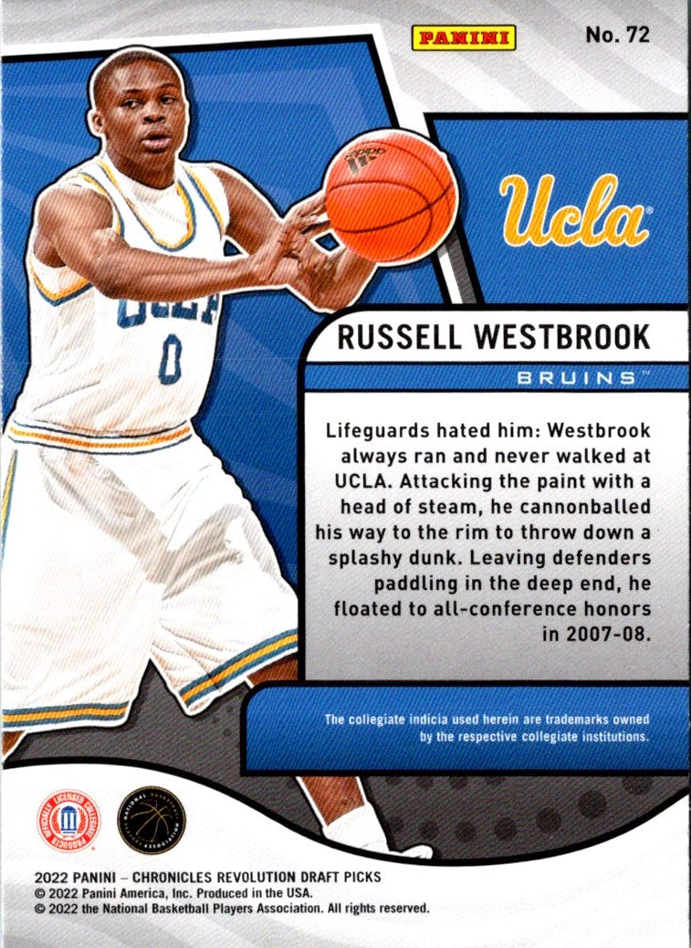 2022 Panini Chronicles Draft Picks Revolution Russell Westbrook