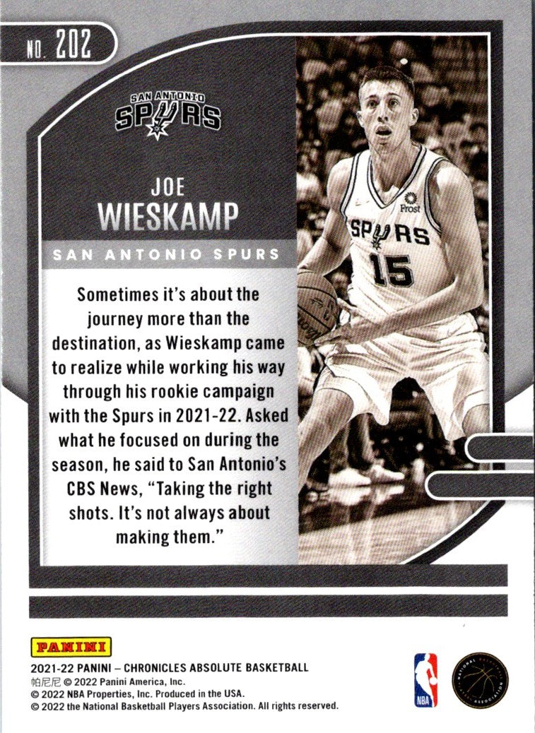 2021 Panini Chronicles Joe Wieskamp