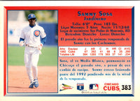 1993 Pacific Spanish Sammy Sosa #383