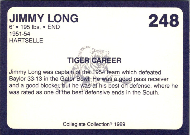 1989 Collegiate Collection Auburn Coke 580 Jimmy Long