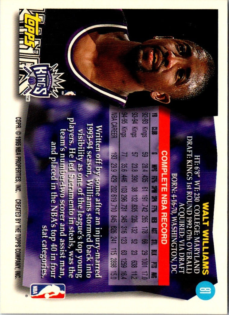 1995 Topps Walt Williams