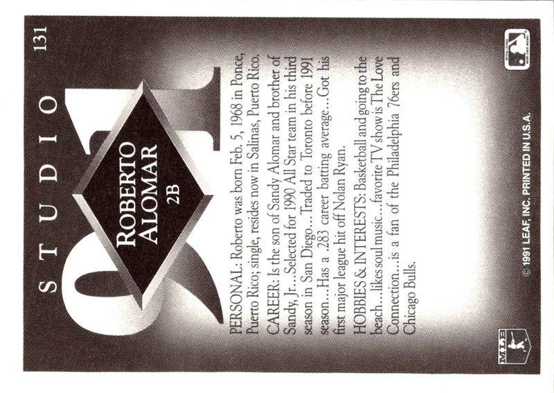 1991 Studio Roberto Alomar