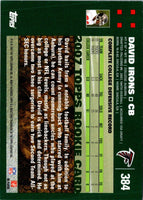 2007 Topps David Irons #384 Rookie