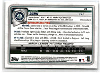 2020 Bowman Chrome Justin Dunn #20 Rookie