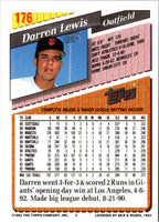 1993 Topps Gold Darren Lewis #176