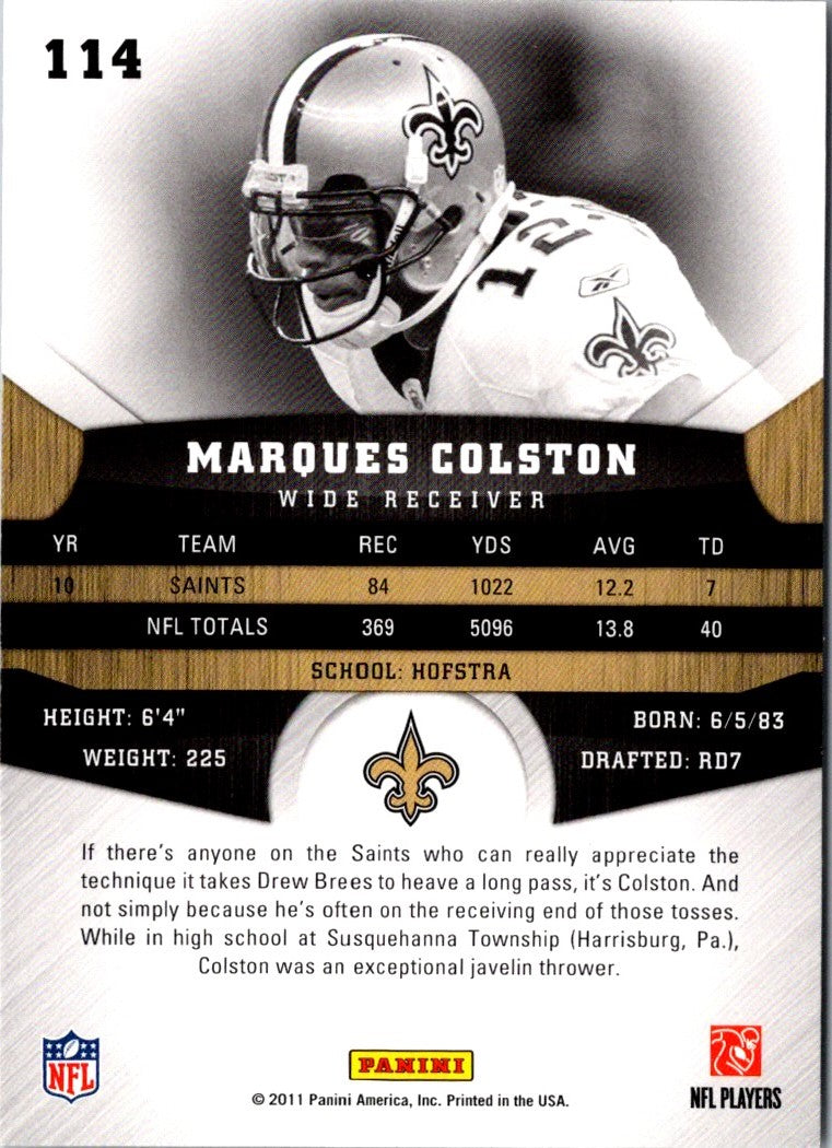 2011 Panini Gridiron Gear Marques Colston