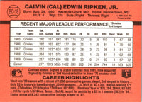 1989 Topps Cap'n Crunch Cal Ripken Jr. #6