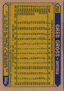 1987 Topps Greg Gross