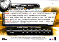 2017 Bowman Chrome Manny Margot #53 Rookie