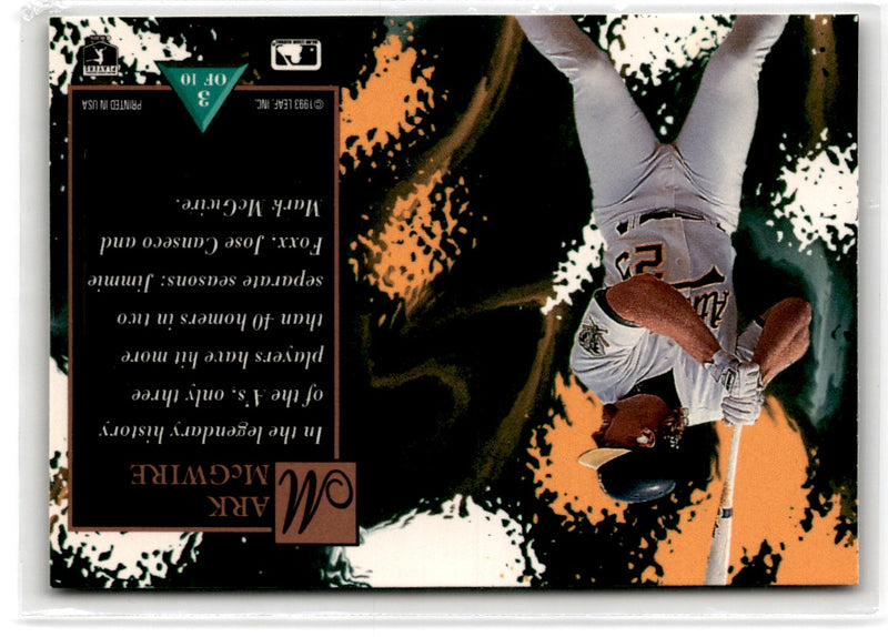 1993 Studio Superstars on Canvas Mark McGwire